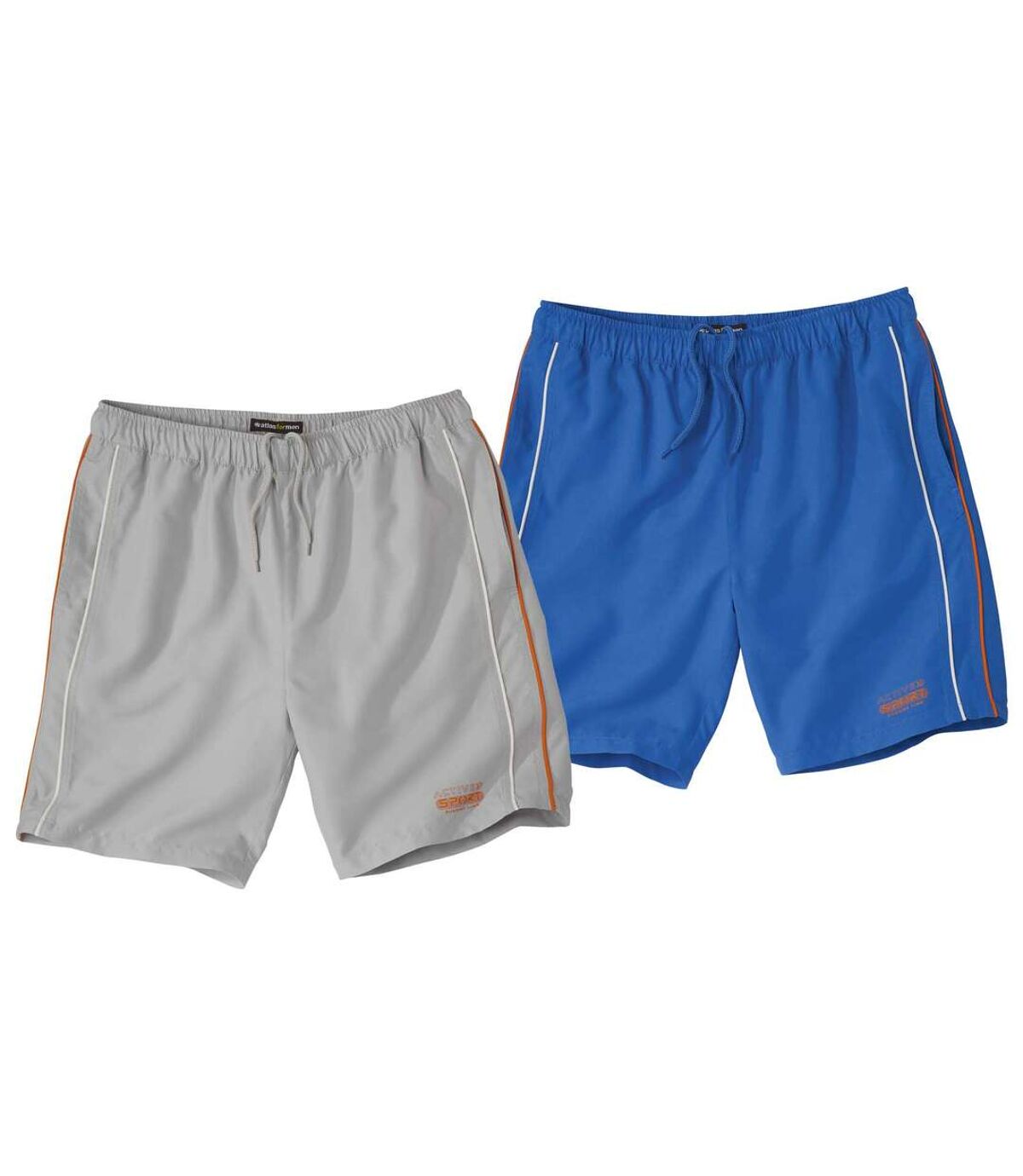 Pack of 2 Men's Blue & Grey Microfibre Shorts Atlas For Men