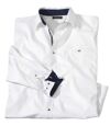 Weißes Casual-Hemd aus Popelin Atlas For Men