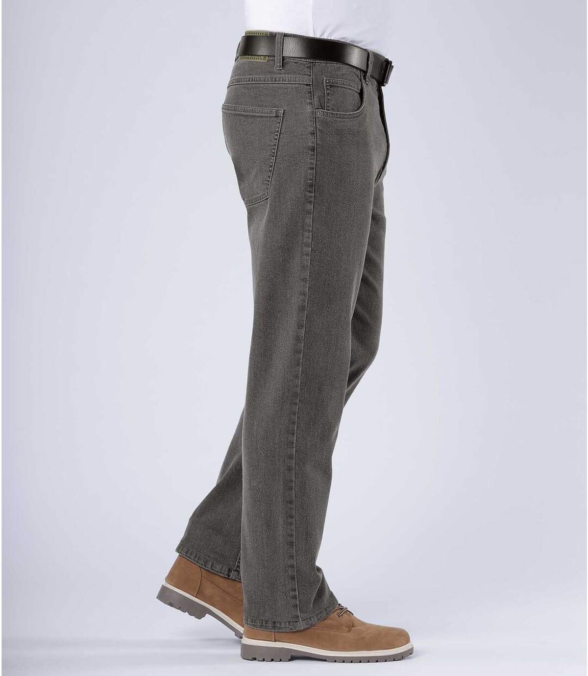 Men's Gray Stretch Denim Jeans Atlas For Men