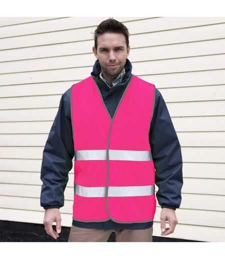 Gilet haute visibilité enhance adulte rose fluo SAFE-GUARD by Result