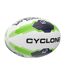 Ballon de rugby cyclone taille 4 blanc / vert / noir Rhino-2