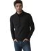 Pull noir à  manches longues avec col en boule et lacet, pour un look décontracté et stylé-1