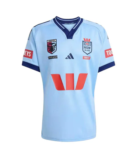 Maillot De Rugby Motif/style New South Wales Blues 2025/2026 Homme Bleu Ciel Bleu Marine Adidas