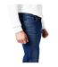 Mens Belted Straight Jeans Mid Wash Lee Cooper-4