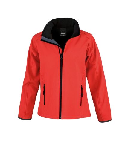 Result Core Womens/Ladies Printable Soft Shell Jacket (Red/Black)