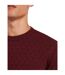 Pull Motif/style Points De Couture Homme Bordeaux Foncé Ted Baker-4