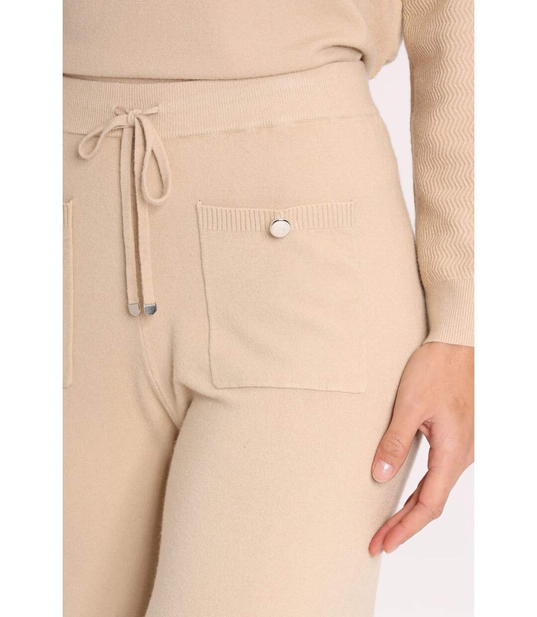 Pantalon PEPITA Camel-5