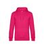 Mens King Hooded Sweater Rose Magenta B&C-1