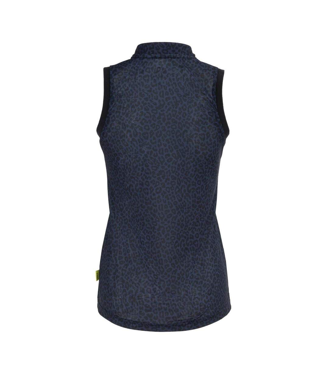 Polo Sans Manches Motif/style Léopard Femme Noir Slazenger-2