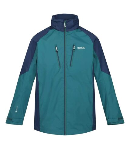 Veste imperméable calderdale homme sarcelle / bleu marine clair Regatta