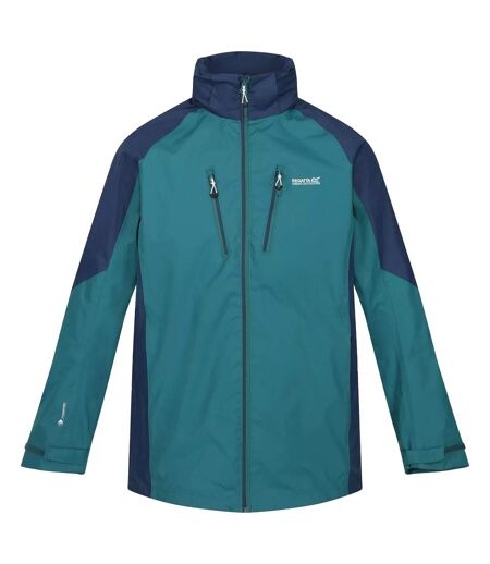 Veste imperméable calderdale homme sarcelle / bleu marine clair Regatta