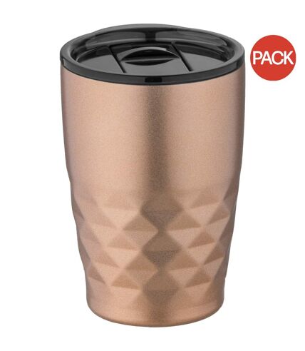 Pack of 2  Geo insulated tumbler  12 x 8.5 cm copper Avenue