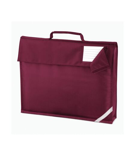 Quadra Reflective Tape Book Bag (Burgundy) (One Size)