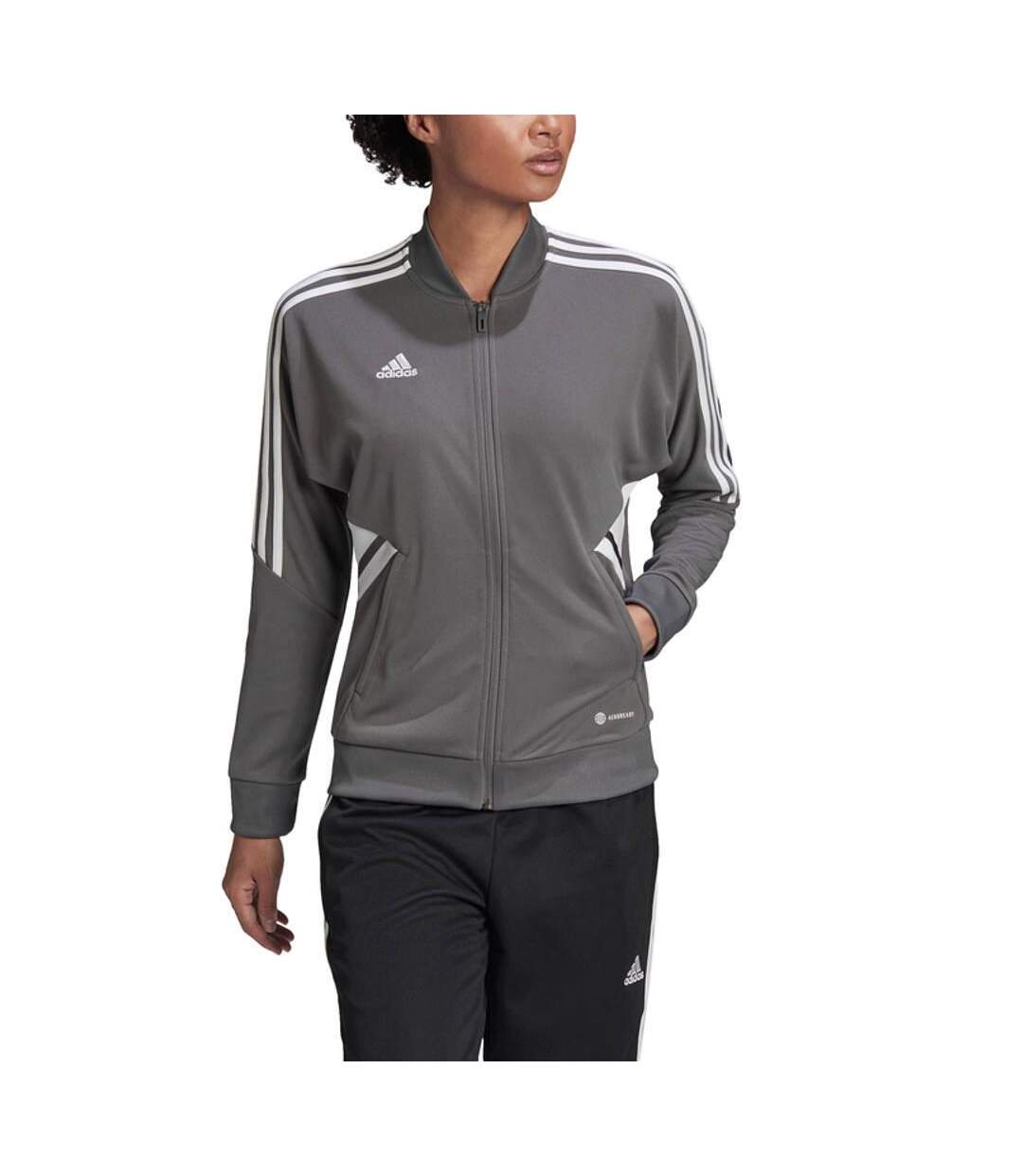 Veste De Survêtement Condivo Femme Gris Argenté Adidas-1