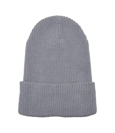 Unisex adult knitted recycled yarn beanie grey Flexfit