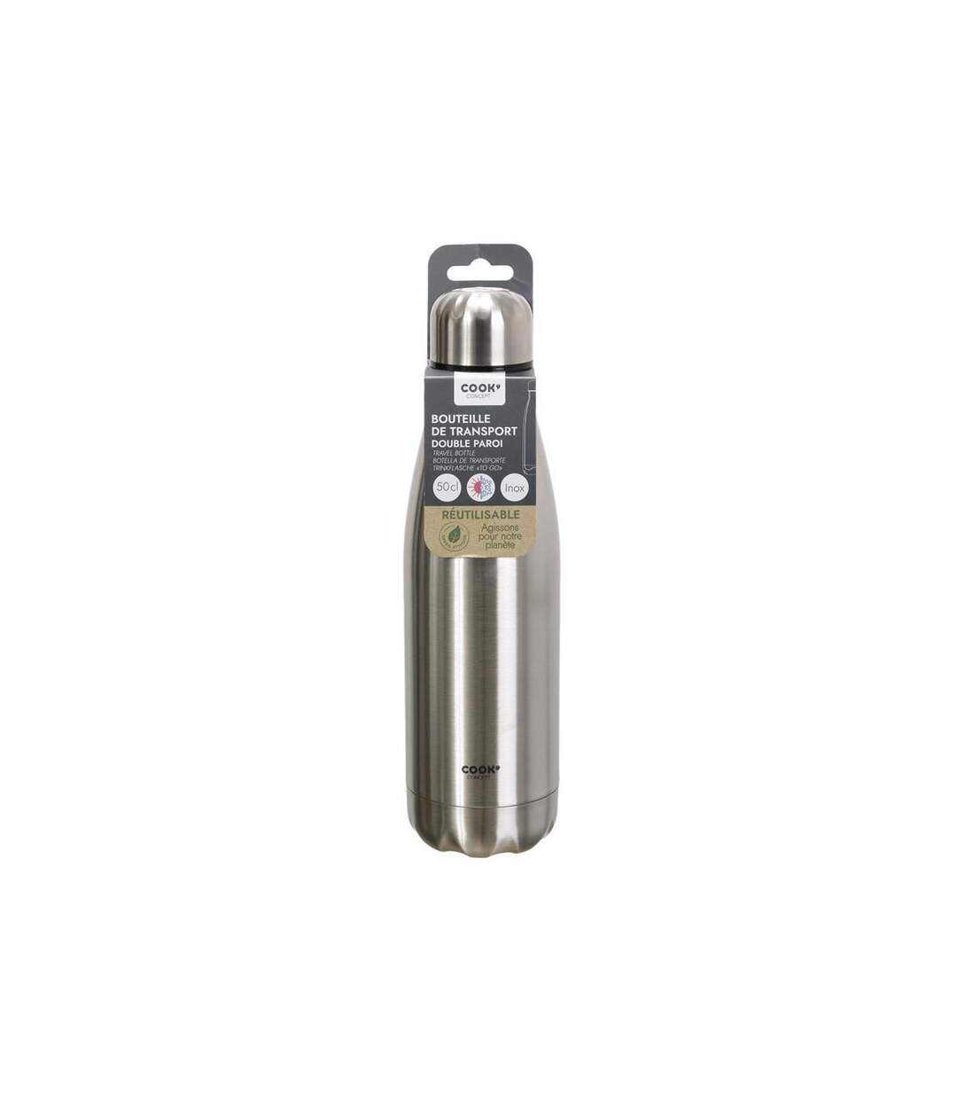 Bouteille de Transport Inox Isotherme 50cl Argent-3