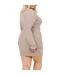 Robe Courte Manches Longues Femme Vieux Rose Pâle Brave Soul-2