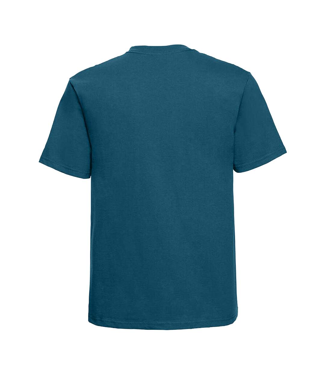 Europe T-shirt Épais Manches Courtes En Coton Homme Bleu Pétrole Russell-2