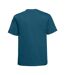 Europe T-shirt Épais Manches Courtes En Coton Homme Bleu Pétrole Russell-2