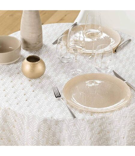 Nappe Ronde Imprimé Piana 180cm Naturel