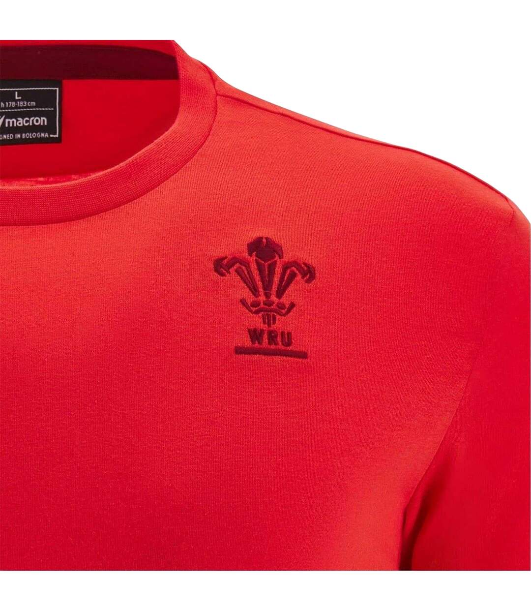 T-shirt Motif/style Macron Adulte Rouge Wales-3
