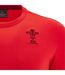 T-shirt Motif/style Macron Adulte Rouge Wales-3