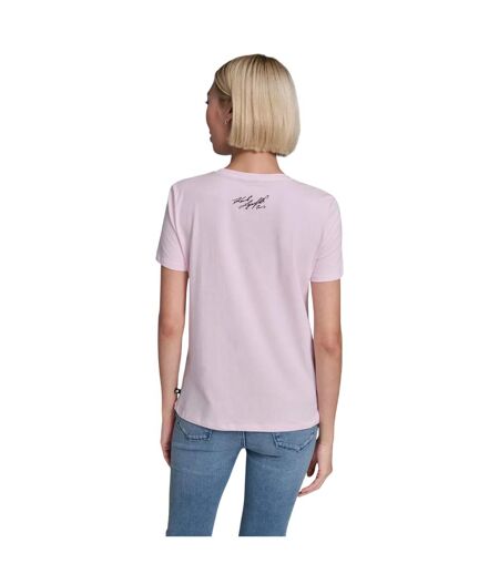 Womens/ladies Choupette T-shirt Ballet Pink Karl Lagerfeld