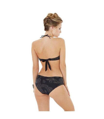 Haut de maillot balconnet noir/or Festive