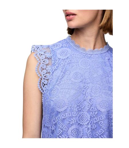 Blouse Sans Manches Motif/style Lacets Femme Bleu Hortensia Pieces