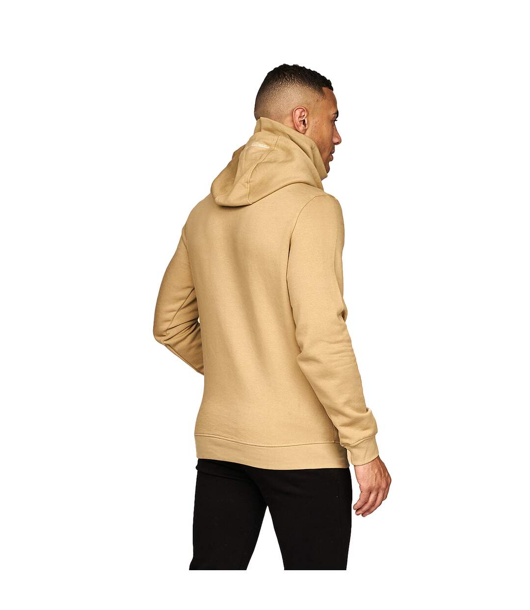 Mens Venmark Snood Collar Hoodie Sand Juice-3