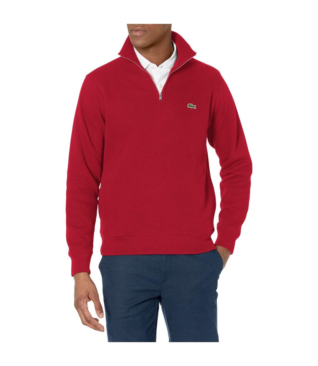 Haut De Survêtement Course À Pied Motif/style Logo Brodé Homme Orange Lacoste-4
