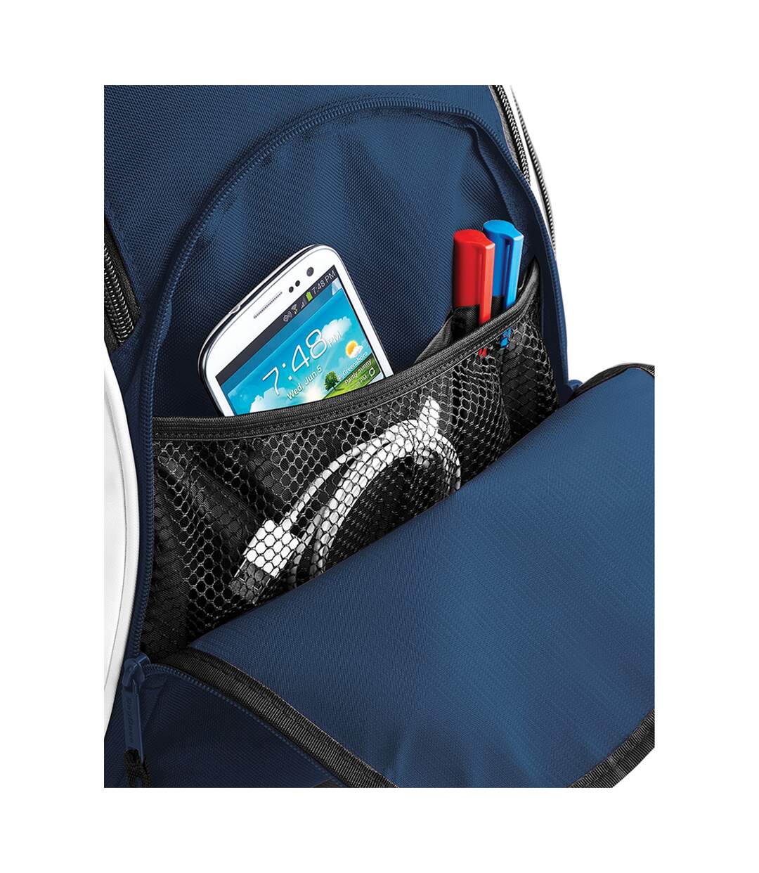 Bagbase Teamwear Backpack / Rucksack (21 Liters) (Pack of 2) (French Navy/Bright Royal/White) (One Size) - UTBC4203-4