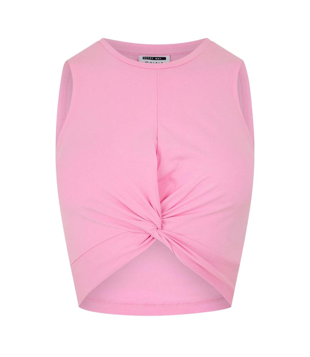 Womens/ladies Knotted Sleeveless Crop Top Bonbon Noisy May-1