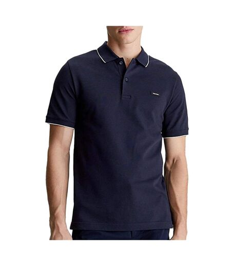 Polo marine homme calvin klein jeans pique tippin - l