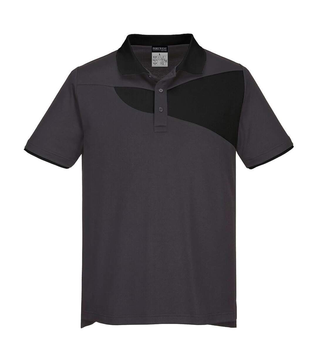 Polo homme gris foncé / noir Portwest Portwest