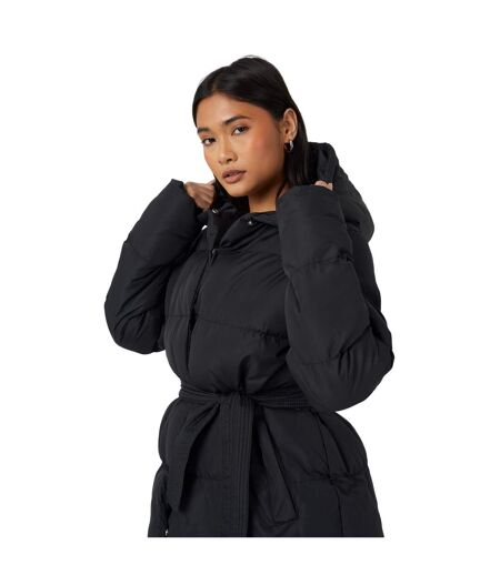 Doudoune À Capuche Motif/style Court Femme Noir Brave Soul