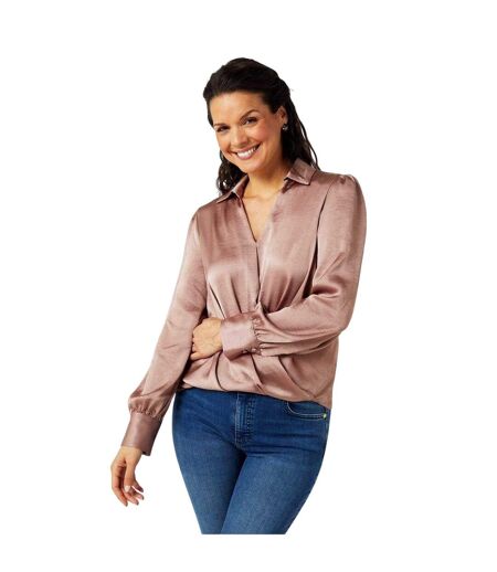 Chemise Manches Bouffantes Femme Taupe Biba