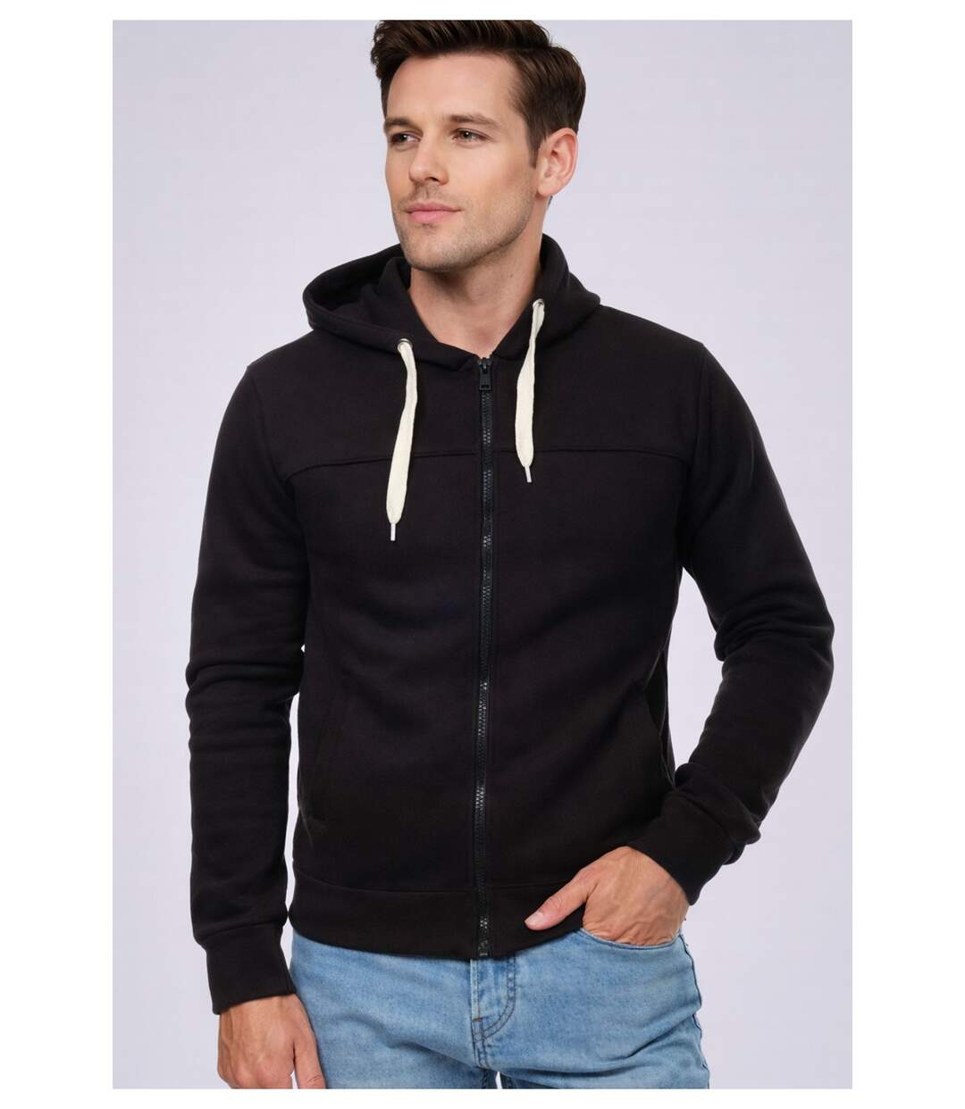 Sweat à capuche zippé-1