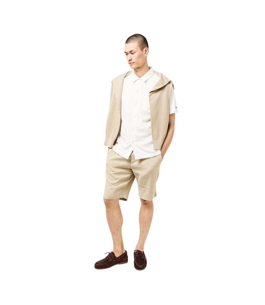 Chemise Motif/style Quadrillage Homme Blanc Cassé Tommy Hilfiger-4