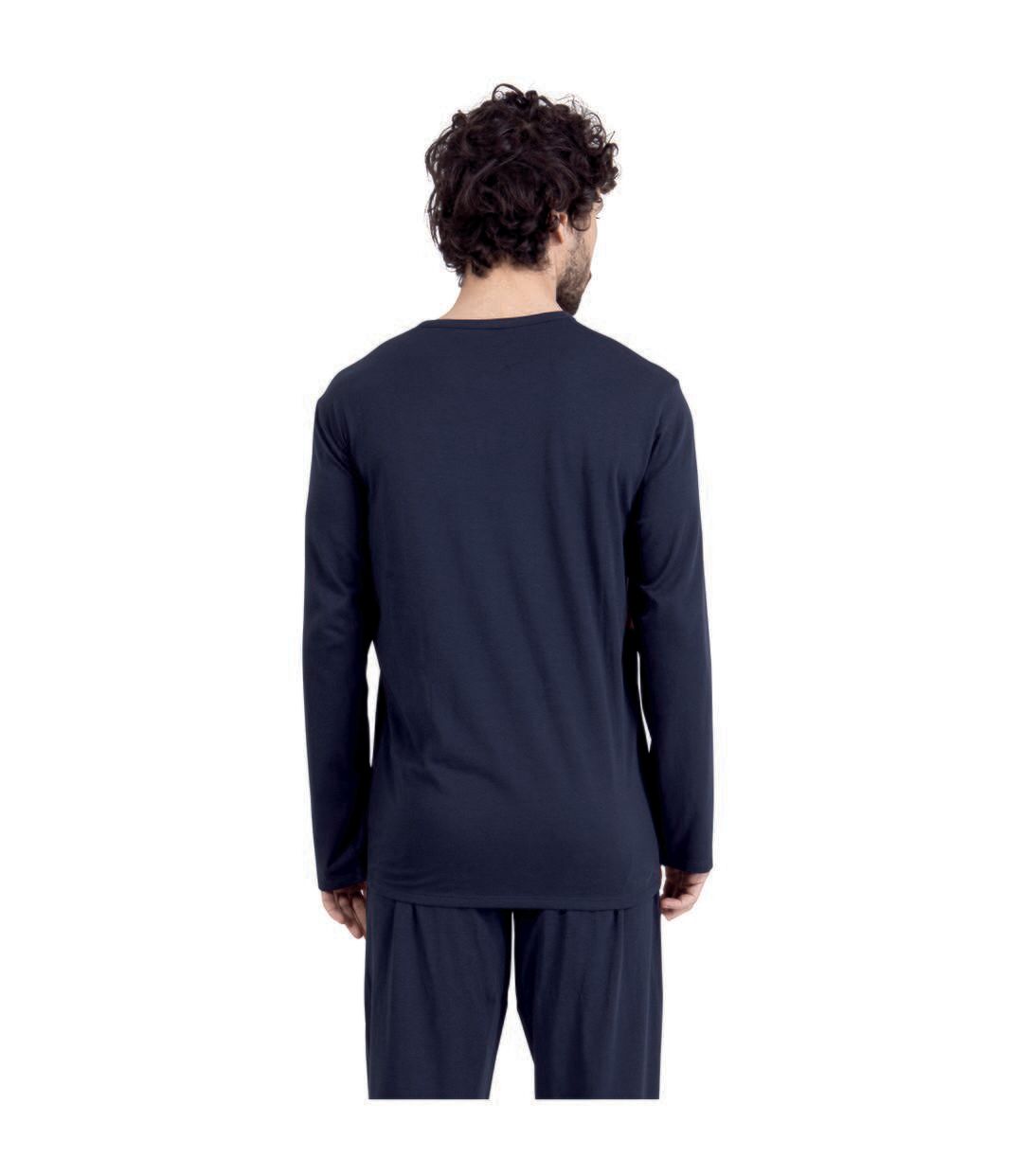 Pyjama long col ouvert homme coton issu de l'agriculture biologique-3