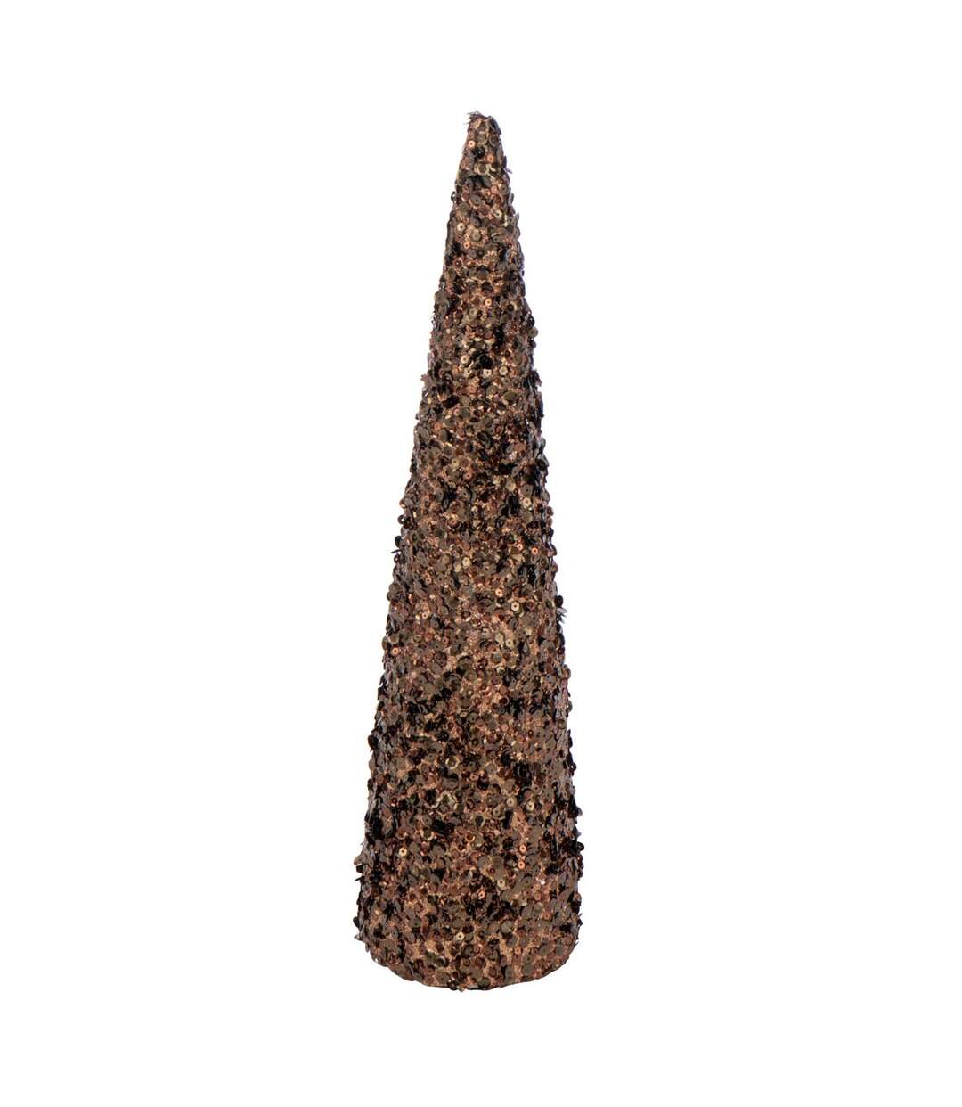 Déco Cône de Noël Sequins 56cm Marron-1