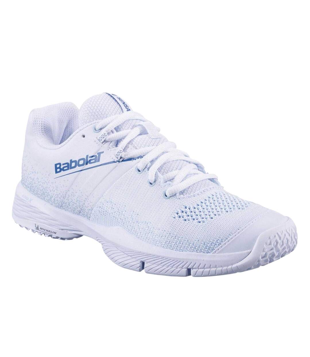 Womens/ladies Sensa Tennis Shoes White Cool Blue Babolat-4