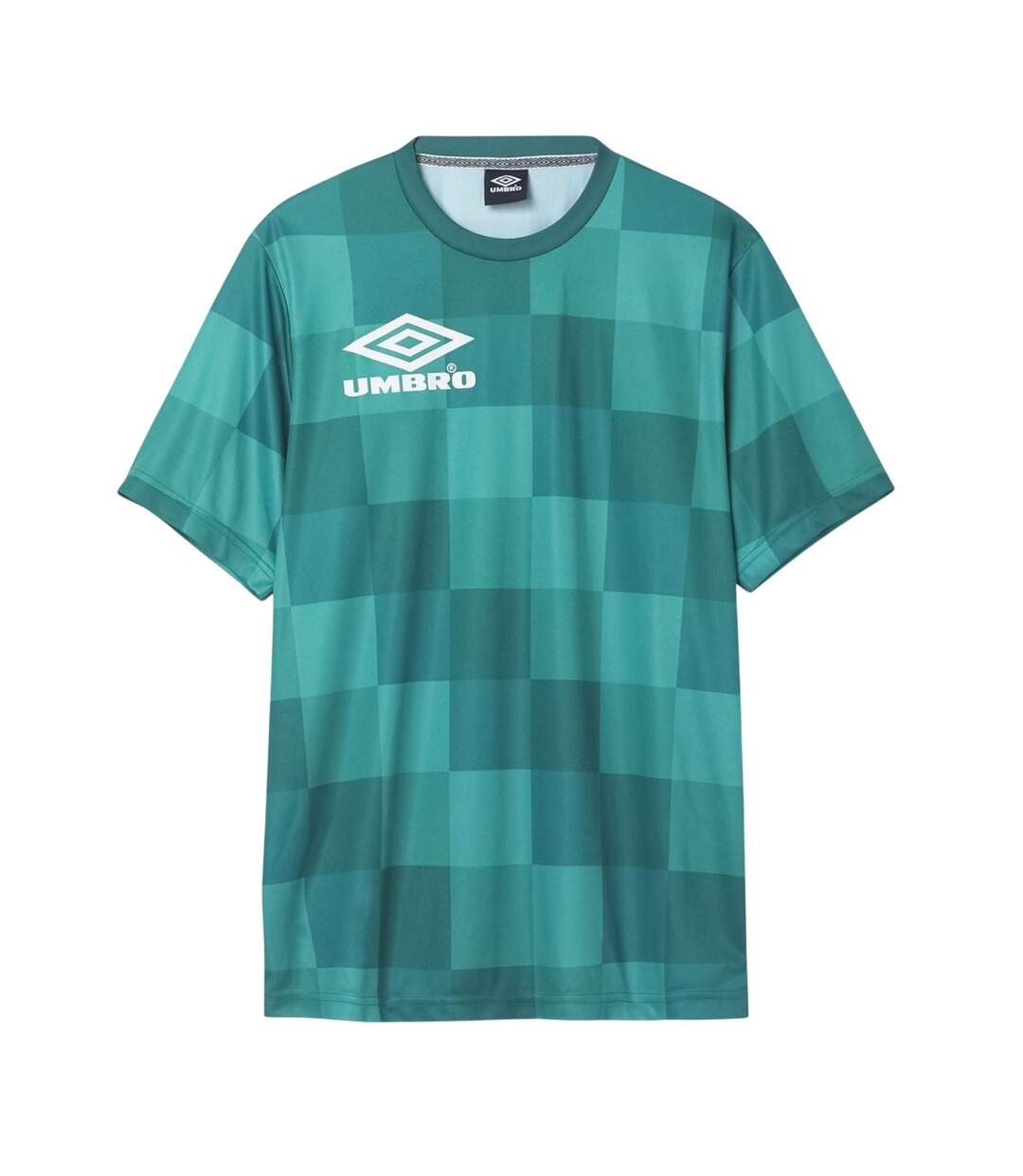 Mens Checkerboard Logo T-shirt Turquoise Umbro-2