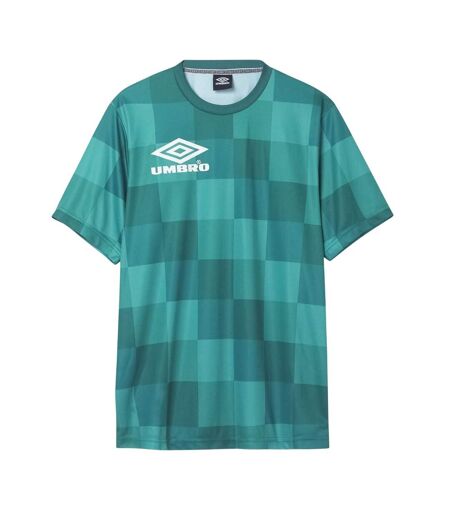 Mens Checkerboard Logo T-shirt Turquoise Umbro