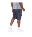 Short À Poches Motif/style Camouflage Bardon Homme Bleu Marine Camouflage Crosshatch-3