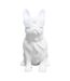 Sculpture Design Chien Dude 37cm Blanc-1