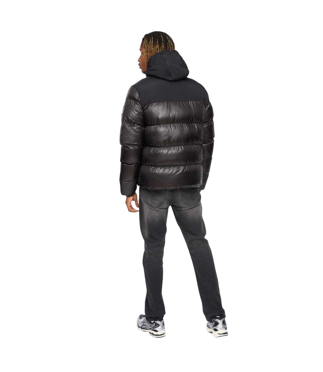 Mens Summs Polyester Puffer Jacket Black Kings Will Dream-3