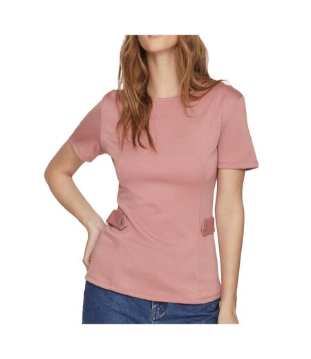 T-shirt Rose Femme Vila Lillie - L