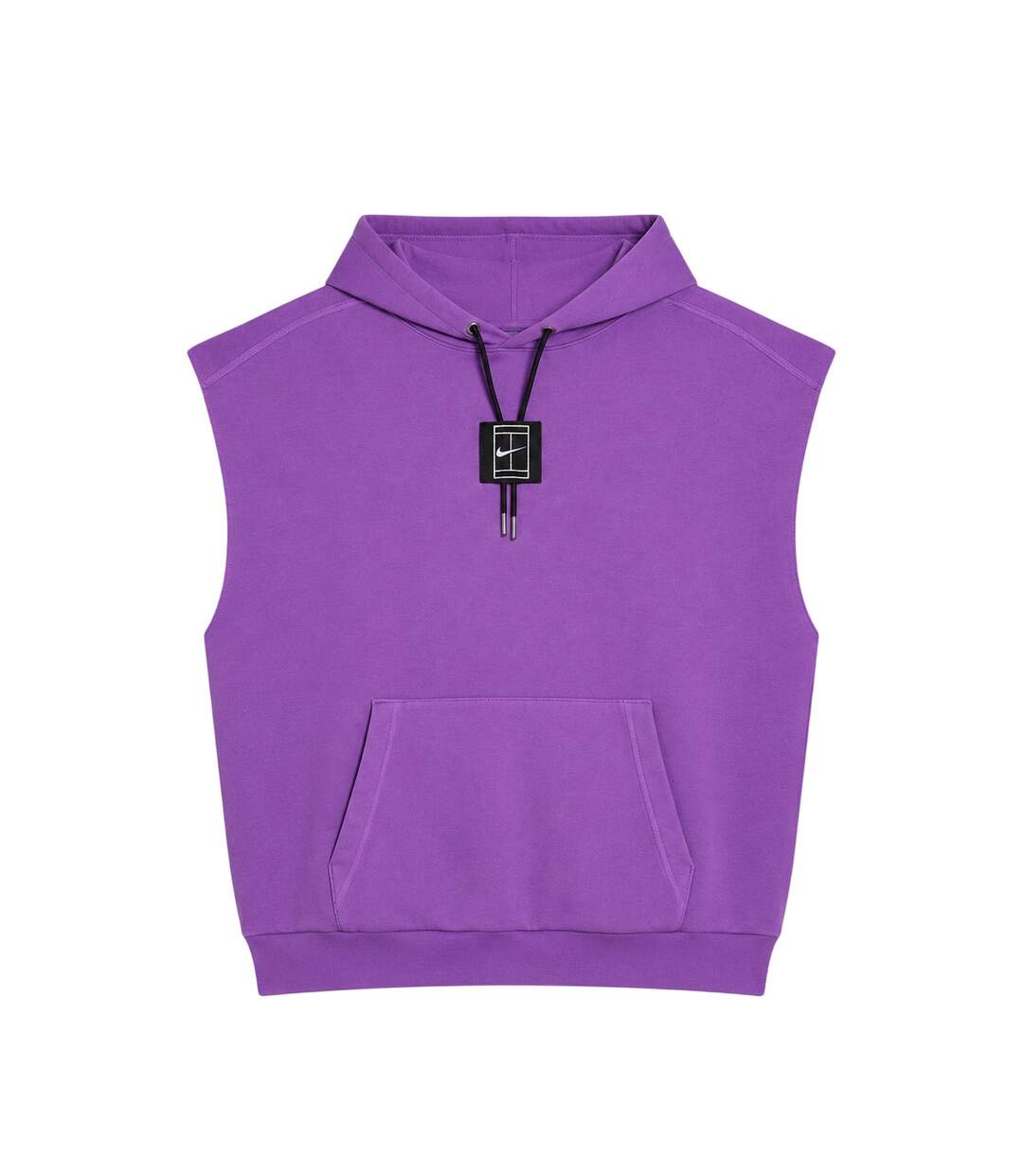 Mens Court Slam Sleeveless Hoodie Violet Black Nike-2