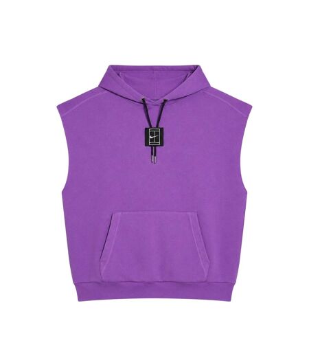 Mens Court Slam Sleeveless Hoodie Violet Black Nike